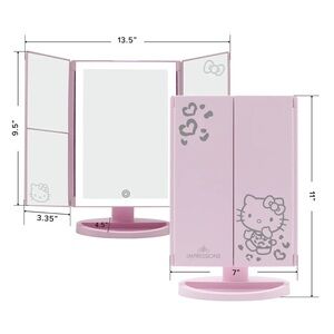 Hello Kitty Pink Touch Trifold 2.0 LED Vanity Makeup Mirror